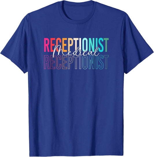 Retro Med Receptionist Front Desk Medical Receptionist T-Shirt - T-Shirt | Royal