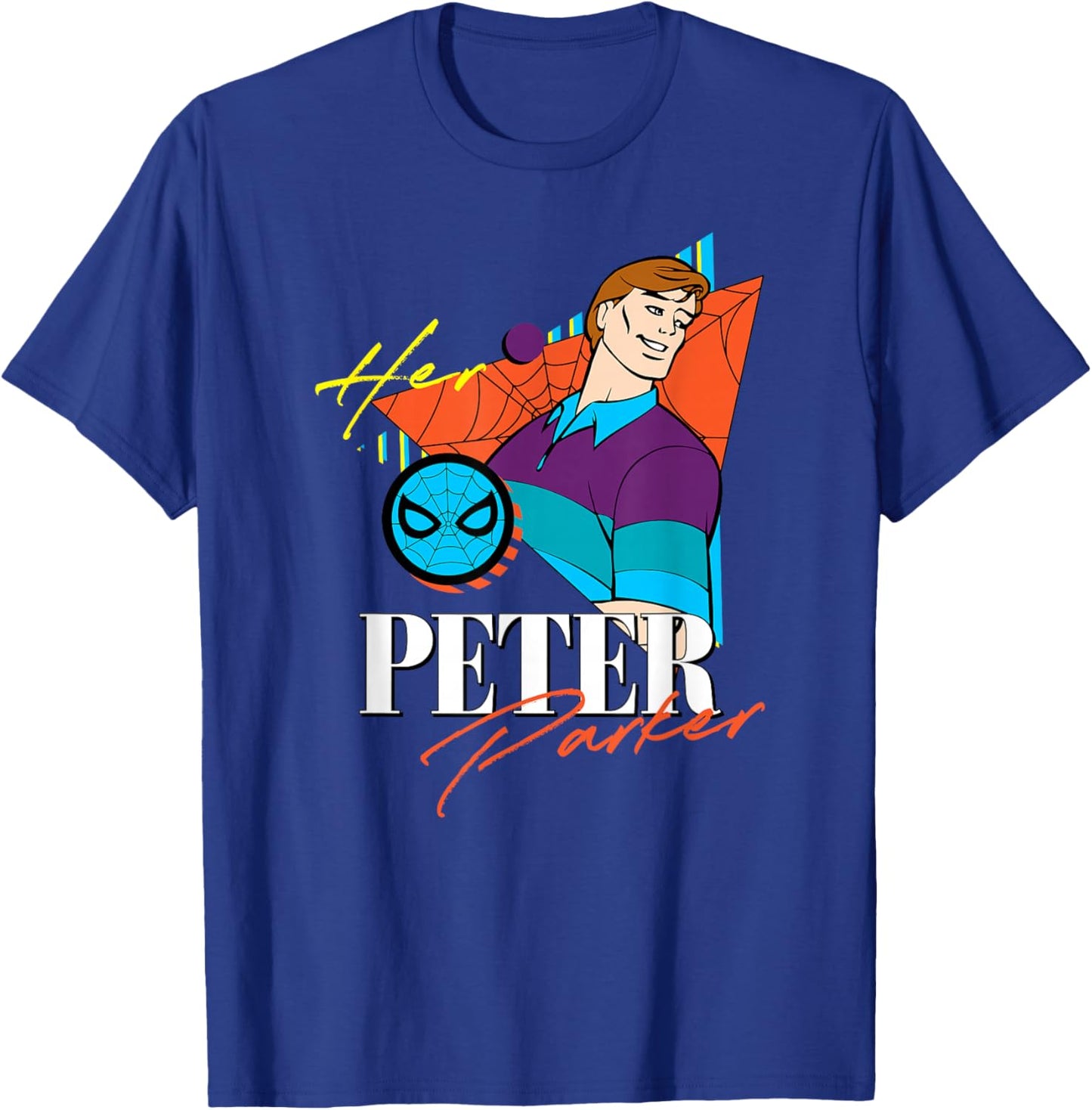 Marvel Spider-Man Retro Couples Matching Her Peter Parker T-Shirt - T-Shirt | Royal