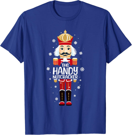 Handy Nutcracker Funny Christmas Family Matching Pajama T-Shirt - T-Shirt | Royal