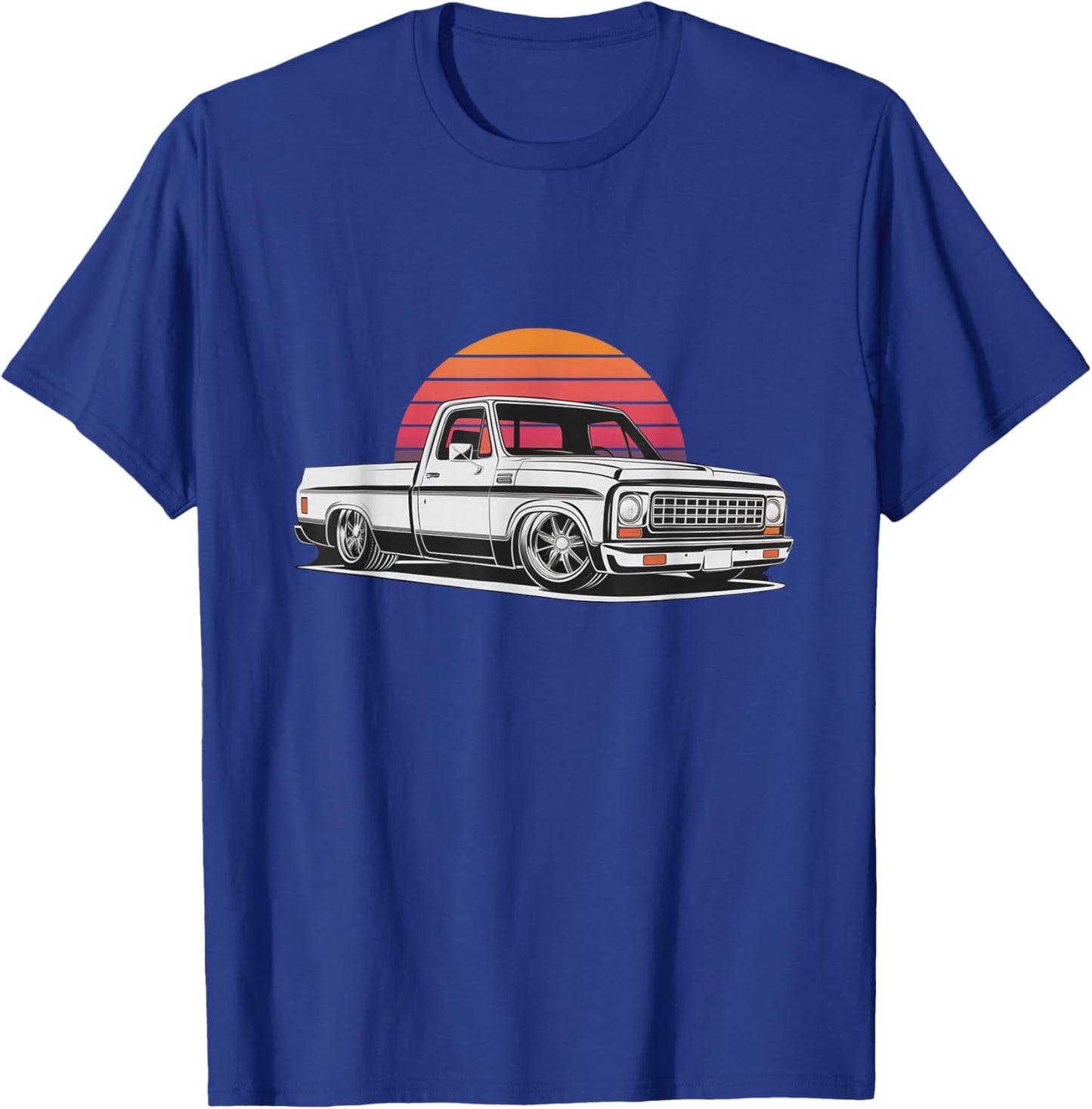 Vintage 73-87 Mini C10 Truck Slammed Graphic Dad Gag Father T-Shirt - T-Shirt | Royal