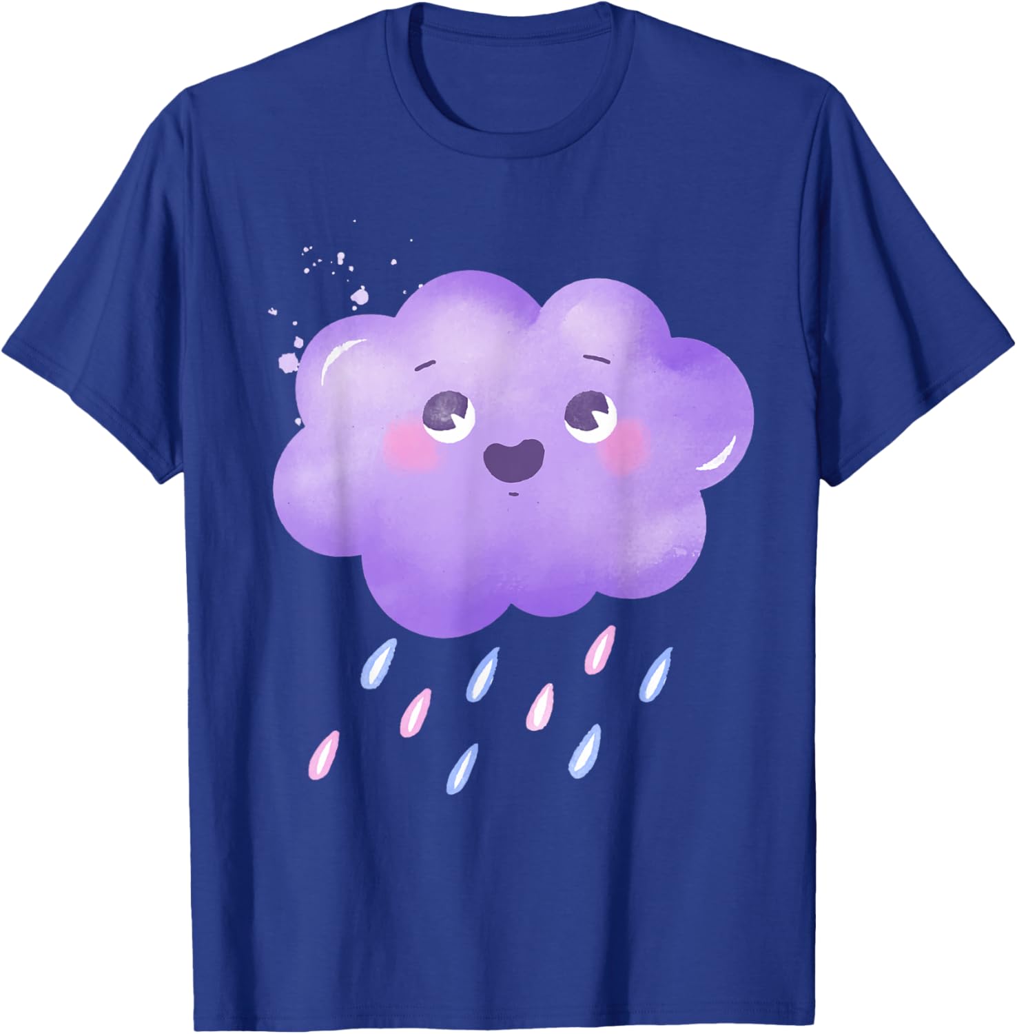 Funny Purple Clouds Rain Drop Boy Girl Kids T-Shirt - T-Shirt | Royal