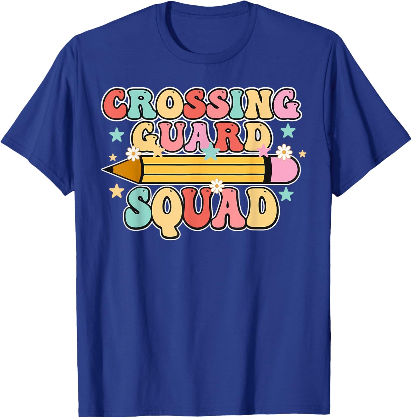 School Crossing Guard Retro Back to School Cool Appreciation T-Shirt - T-Shirt | Royal