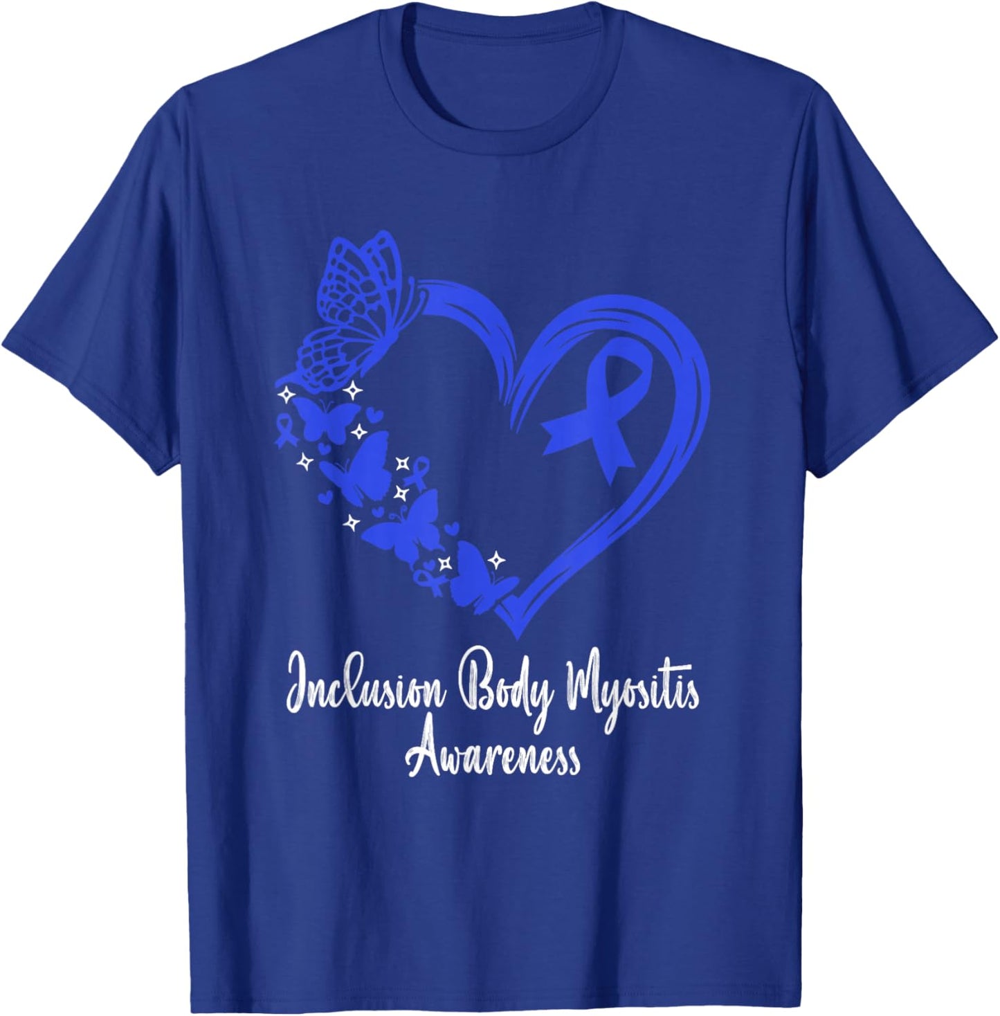 Inclusion Body Myositis Awareness Heart T-Shirt - T-Shirt | Royal