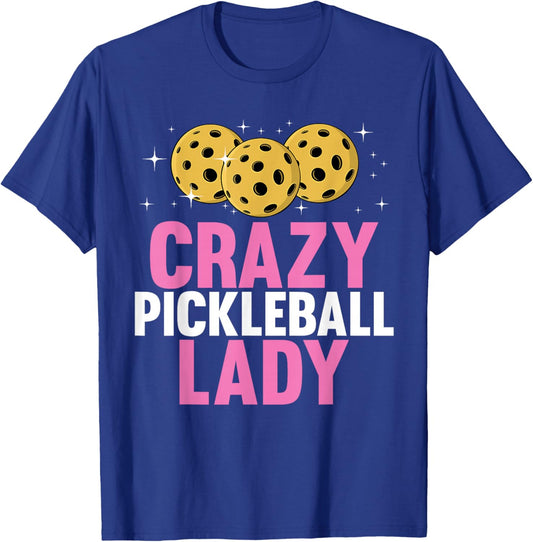 Cute Pickleball Art Mom Grandma Pickle Ball Lover T-Shirt - T-Shirt | Royal