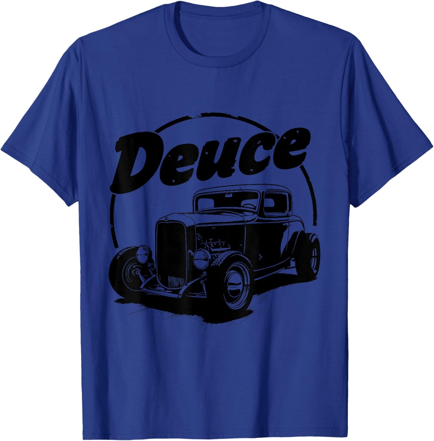 Deuce Hot Rod Retro Classic Car Graphic Classic Deuce Coupe T-Shirt - T-Shirt | Royal
