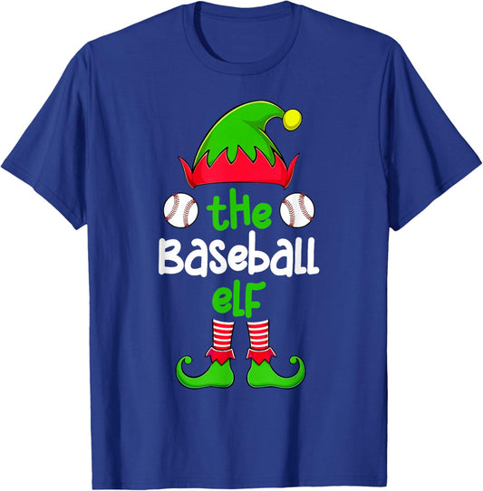 I'm The Baseball Elf Christmas Family Matching Pajama Xmas T-Shirt - T-Shirt | Royal