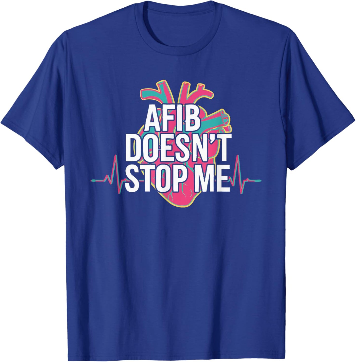 Atrial Fibrillation Medical Heart Disease Arrhythmia T-Shirt - T-Shirt | Royal
