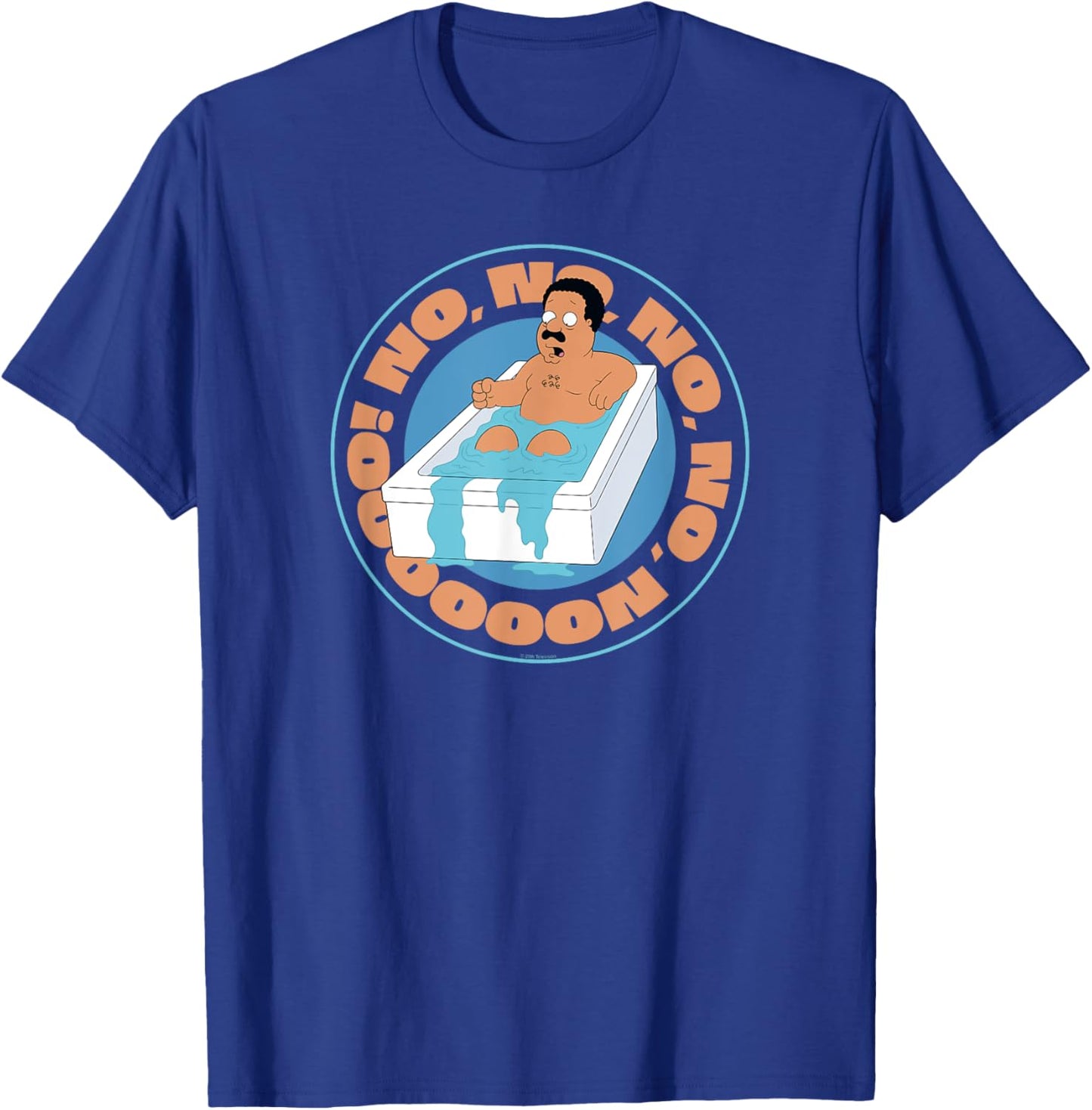 Family Guy Cleveland Brown Bathtub Funny Cartoon T-Shirt - T-Shirt | Royal