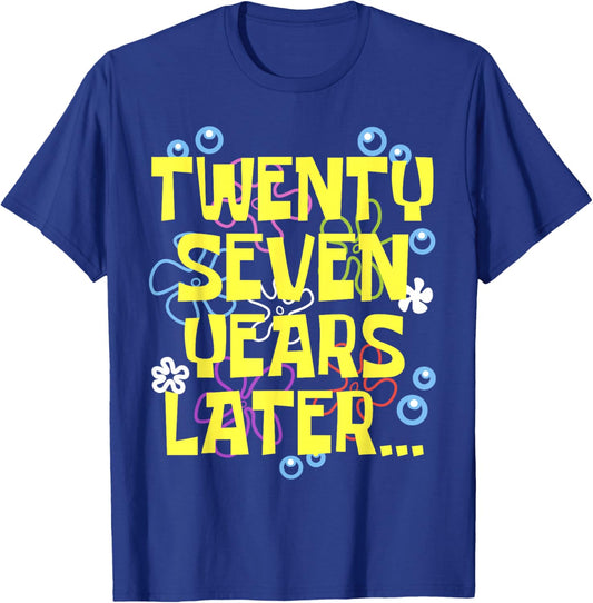 27 TWENTY SEVEN YEARS LATER 27 year Old Birthday Gifts Bday T-Shirt - T-Shirt | Royal