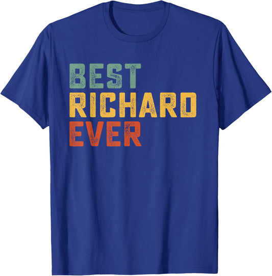Best Richard Ever Retro Personalized First Name Richard T-Shirt - T-Shirt | Royal