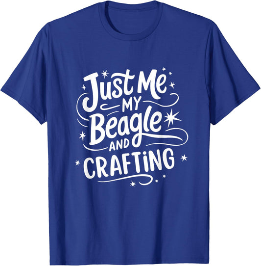 Beagle Mom Owner Loves Crafting Dog Lover T-Shirt - T-Shirt | Royal