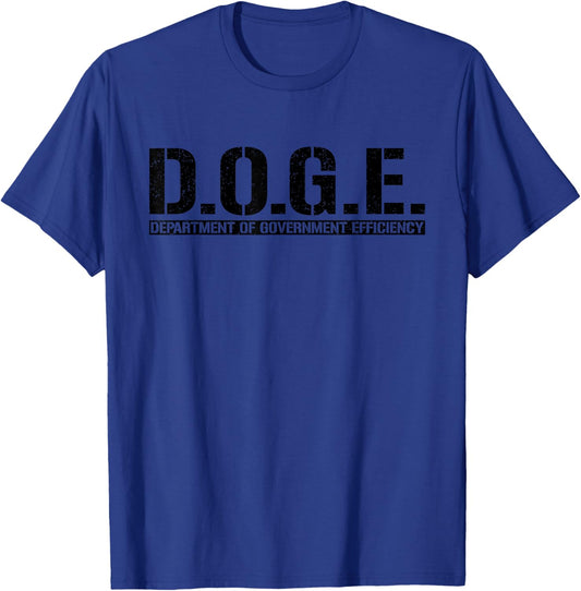 Doge D.O.G.E. Department of Government Efficiency T-Shirt - T-Shirt | Royal