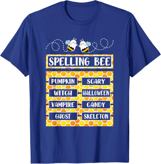 Funny Spelling Bee Pun Halloween Costumes For Teachers T-Shirt - T-Shirt | Royal