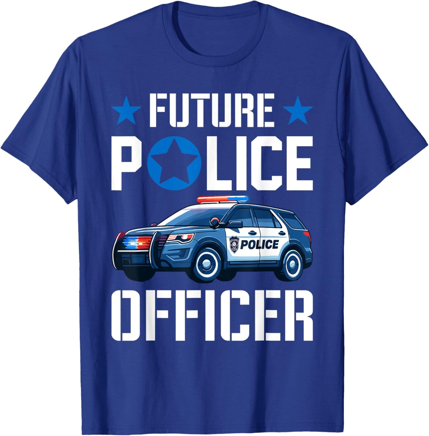 Future Police Officer Cop Boys Kids Toddler Birthday boy T-Shirt - T-Shirt | Royal