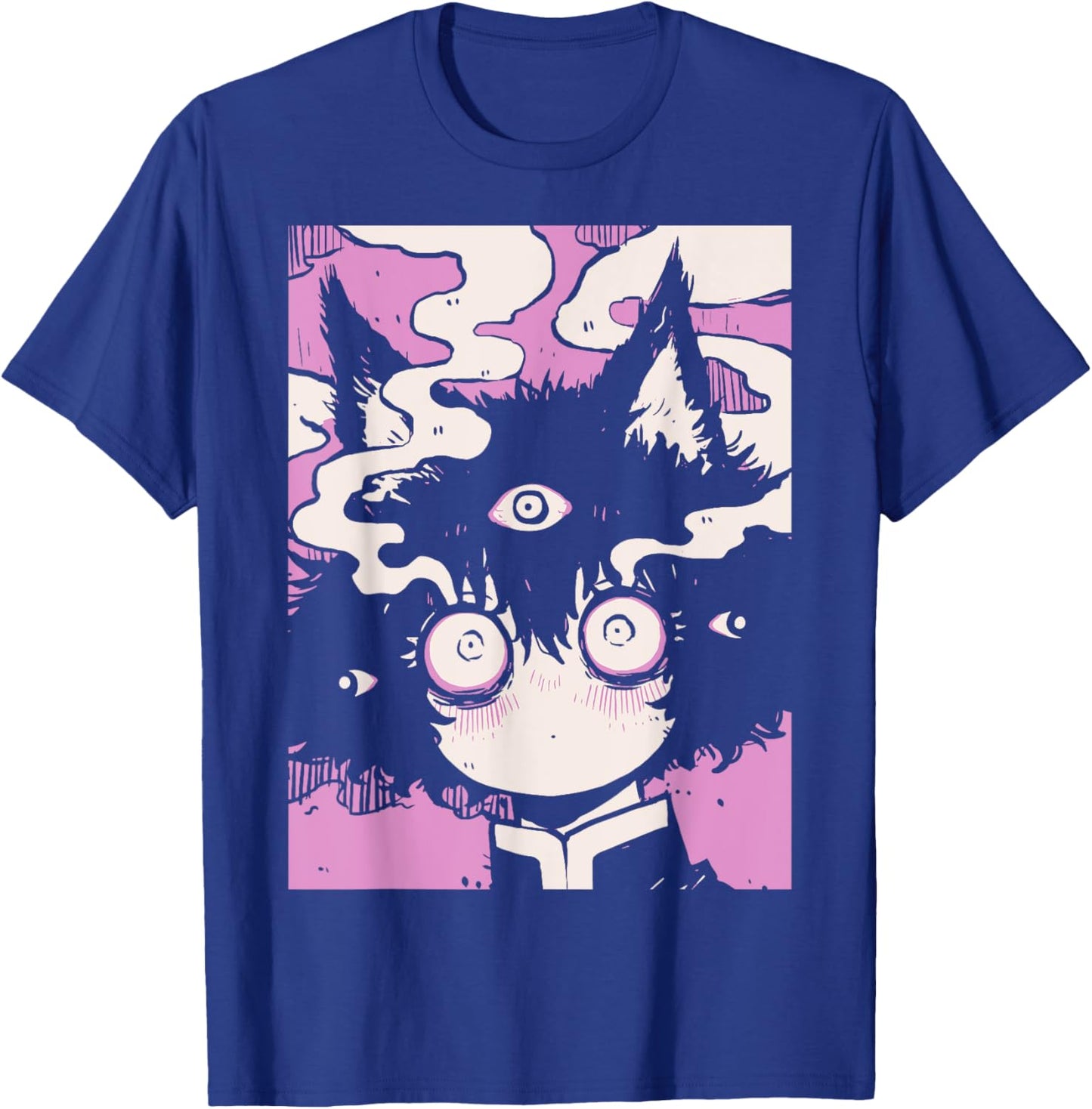 Horror Anime Manga Neko | Japan Japanese Creepy Kawaii Goth T-Shirt - T-Shirt | Royal