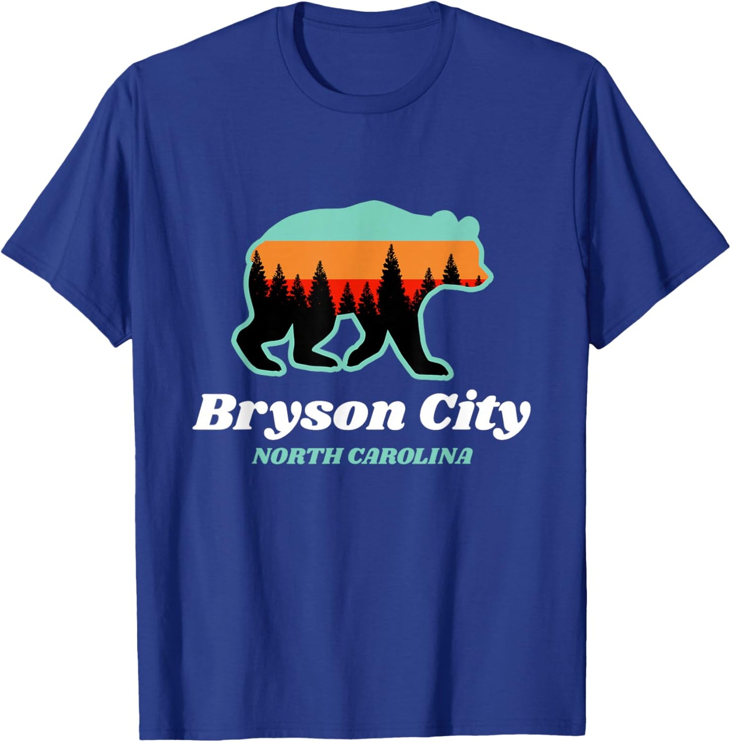 Bryson City North Carolina Bear Mountains Country T-Shirt - T-Shirt | Royal