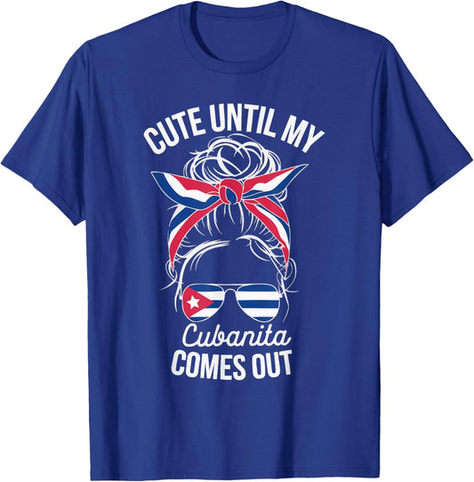 Cubanita I Love Cuba Cuban Pride Cuban Women Cuban Flag T-Shirt - T-Shirt | Royal