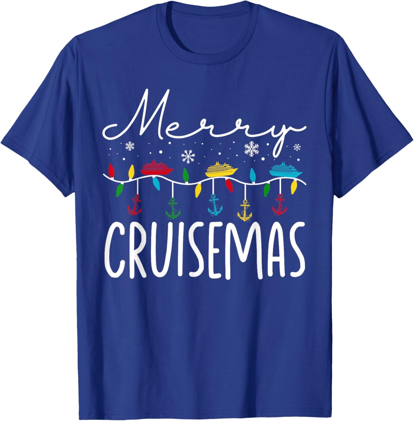 Merry Cruisemas Christmas Family Cruisin Funny Cruise Lover T-Shirt - T-Shirt | Royal