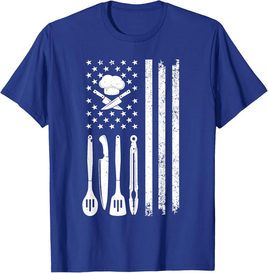 Cool Chef Art Women Restaurant Cook Male Home Chef T-Shirt - T-Shirt | Royal