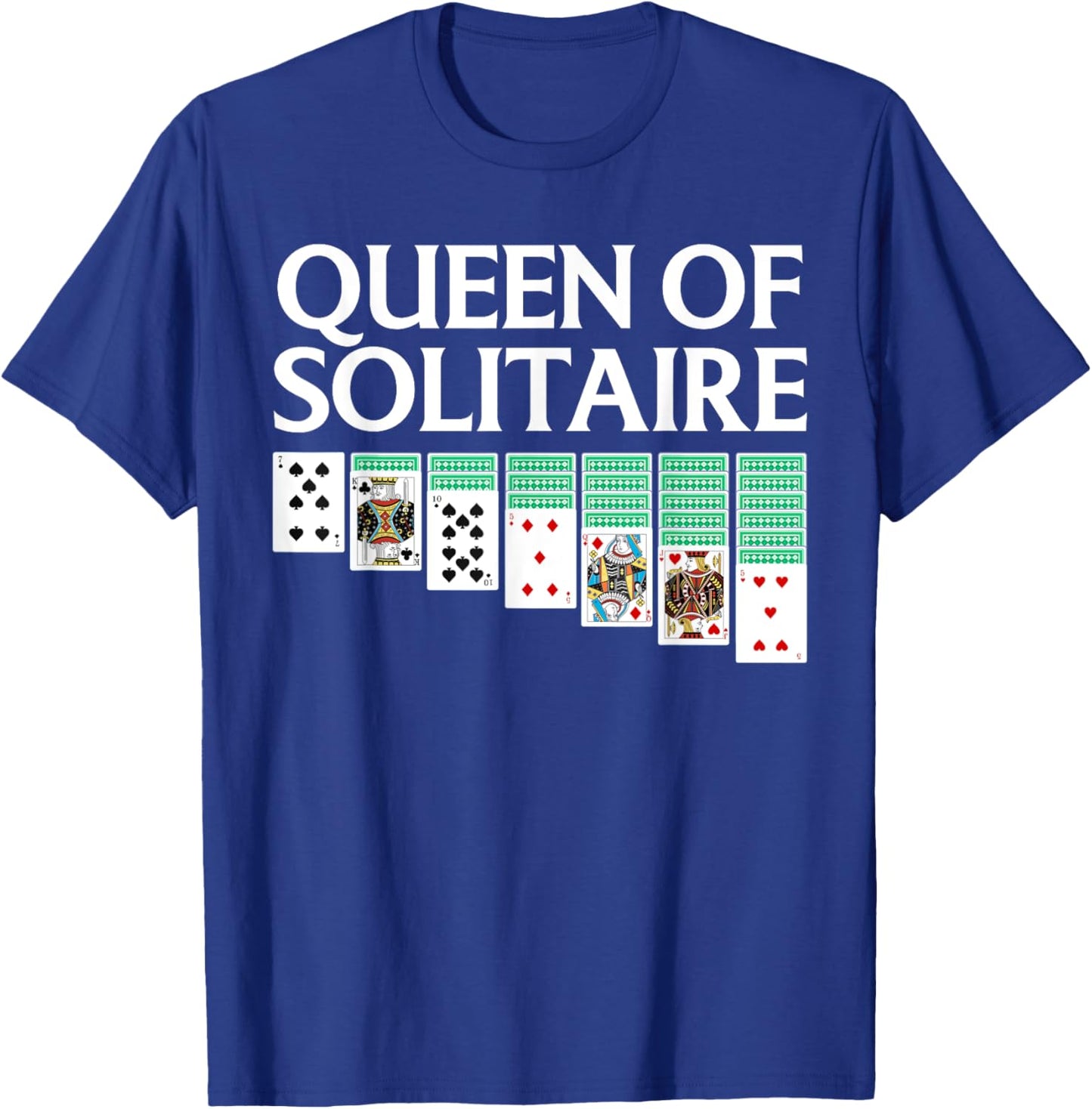 Cool Solitaire Art Girl Solitaire Player Solitaire T-Shirt - T-Shirt | Royal