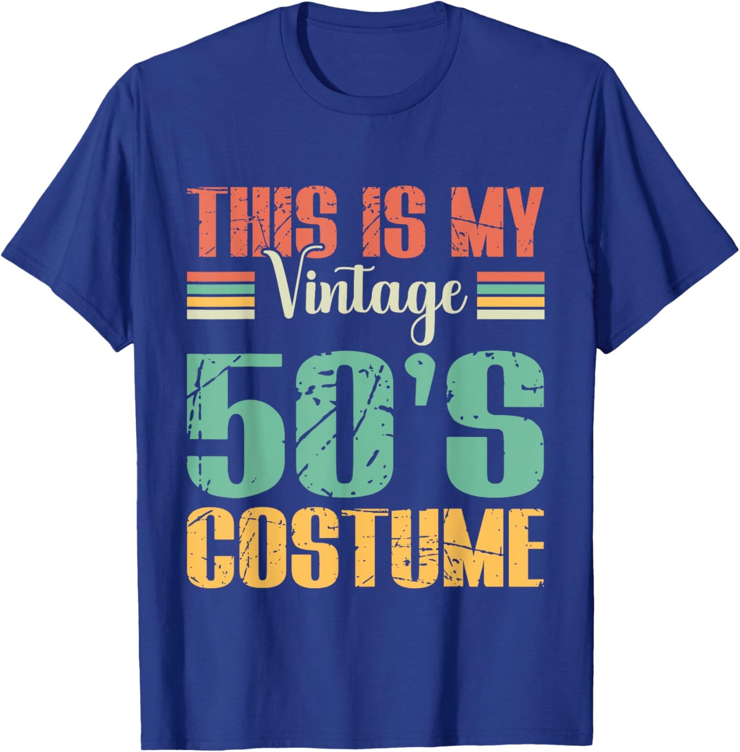 This Is My 50s Costume Retro Vintage Party T-Shirt - T-Shirt | Royal