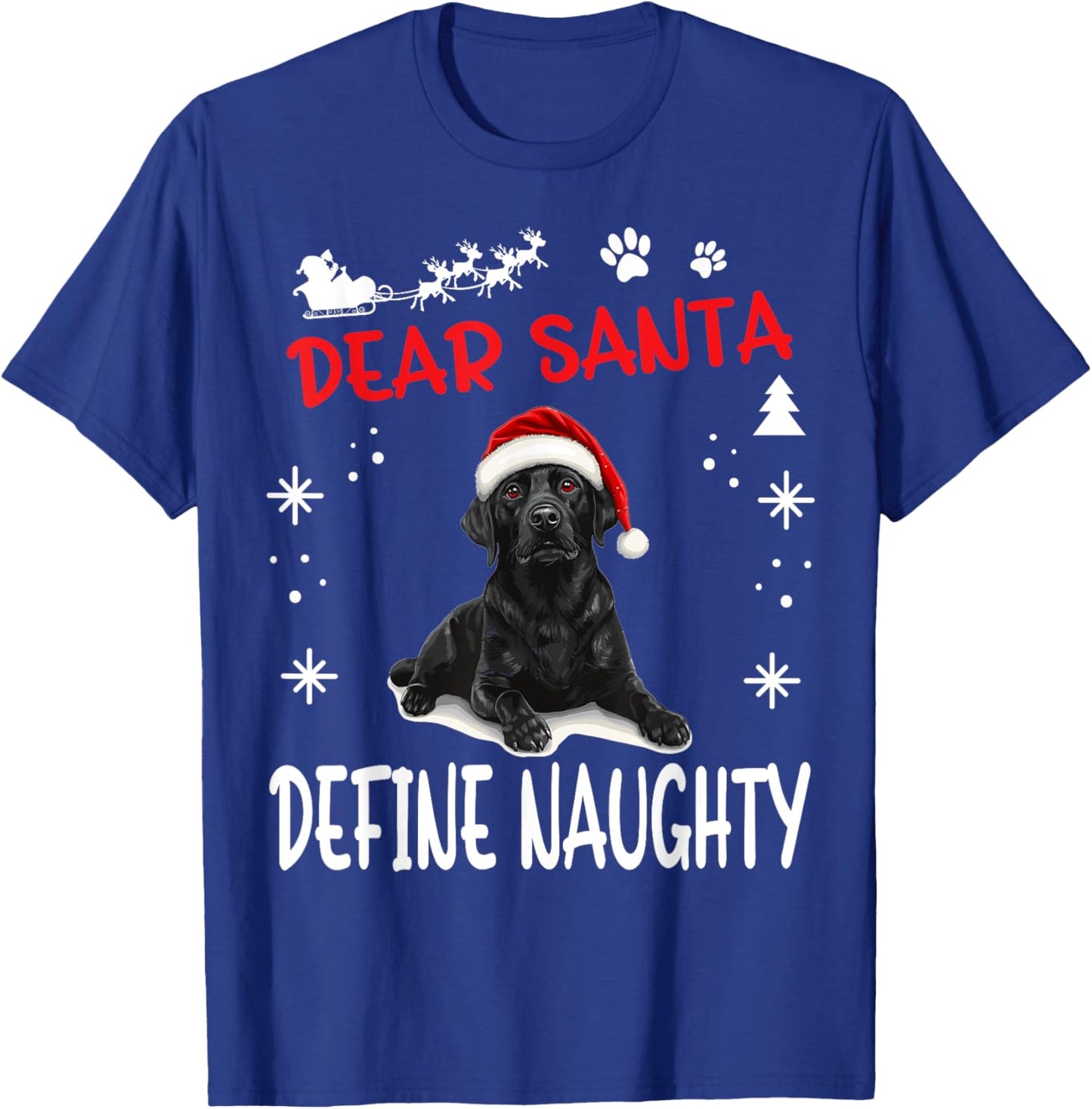 Cute Labrador Retriever Dog Christmas Dear Santa Define T-Shirt - T-Shirt | Royal