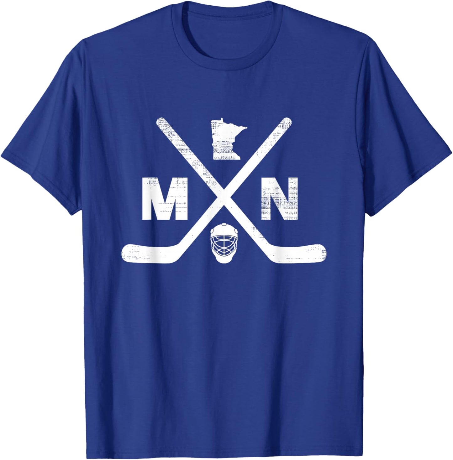 State of Minnesota Hockey Vintage T-Shirt - T-Shirt | Royal