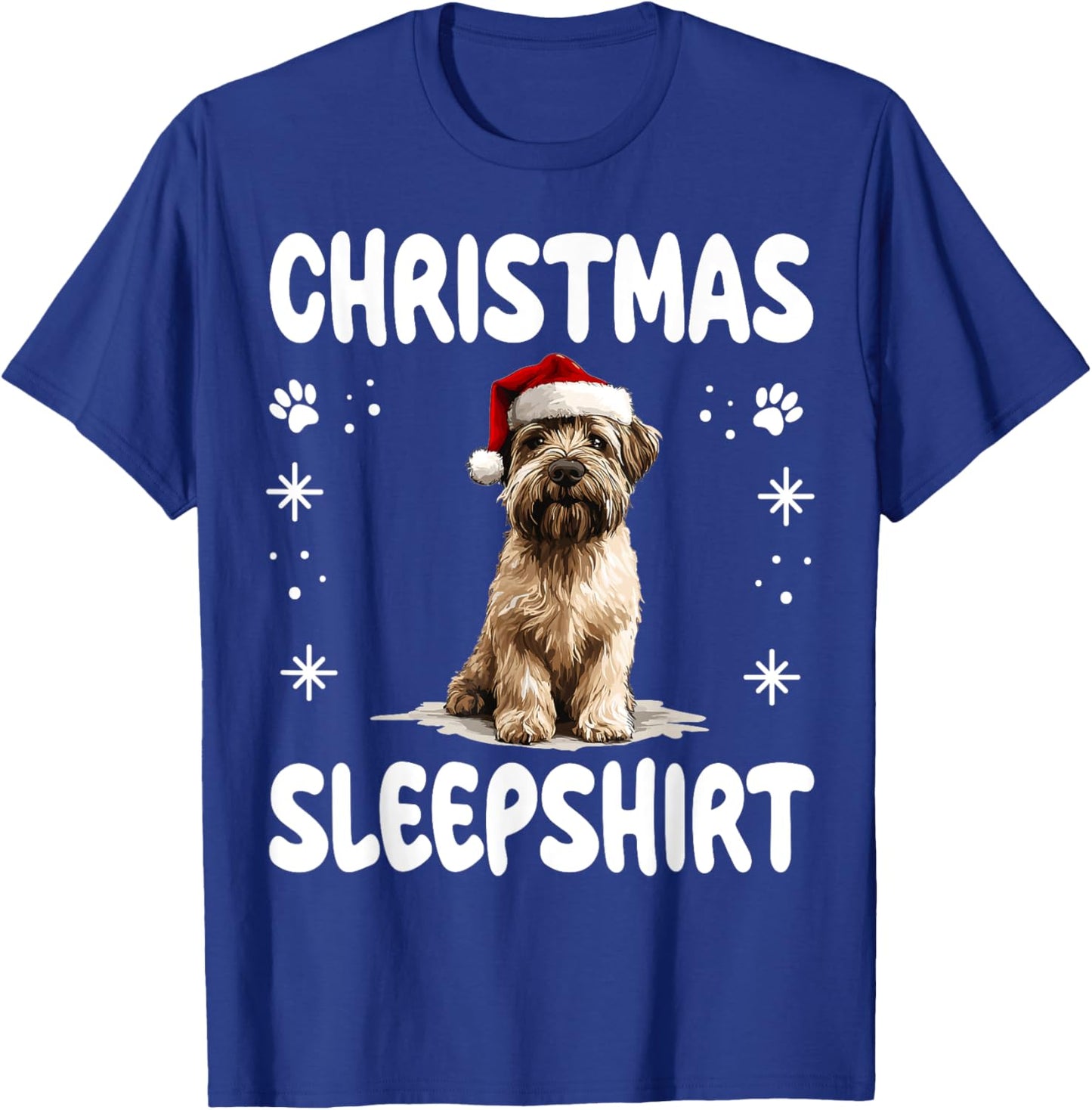 Soft Coated Wheaten Terrier Dog Nightgown Pajama Christmas T-Shirt - T-Shirt | Royal