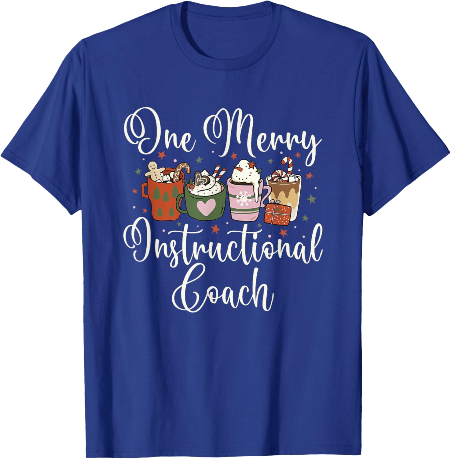 One Merry Instructional Coach Christmas Xmas Drink T-Shirt - T-Shirt | Royal