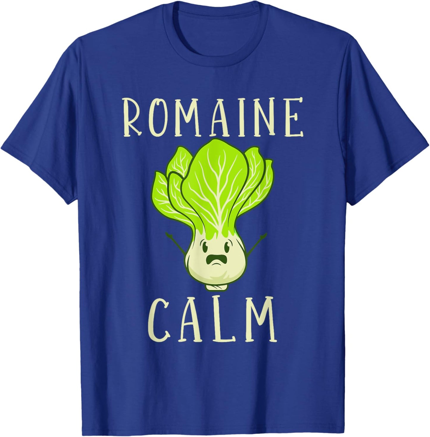 Garden Meditation Enthusiast Pun Gift Men Women Romaine Calm Funny Gardening Lettuce Vegetable Garden Lovers T-Shirt - T-Shirt | Royal