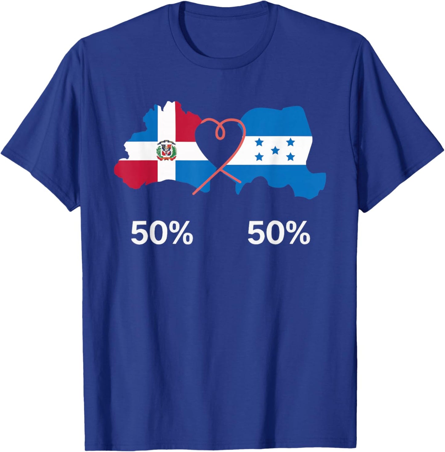 Half Dominican Half Honduran Dominican Republic Honduras T-Shirt - T-Shirt | Royal