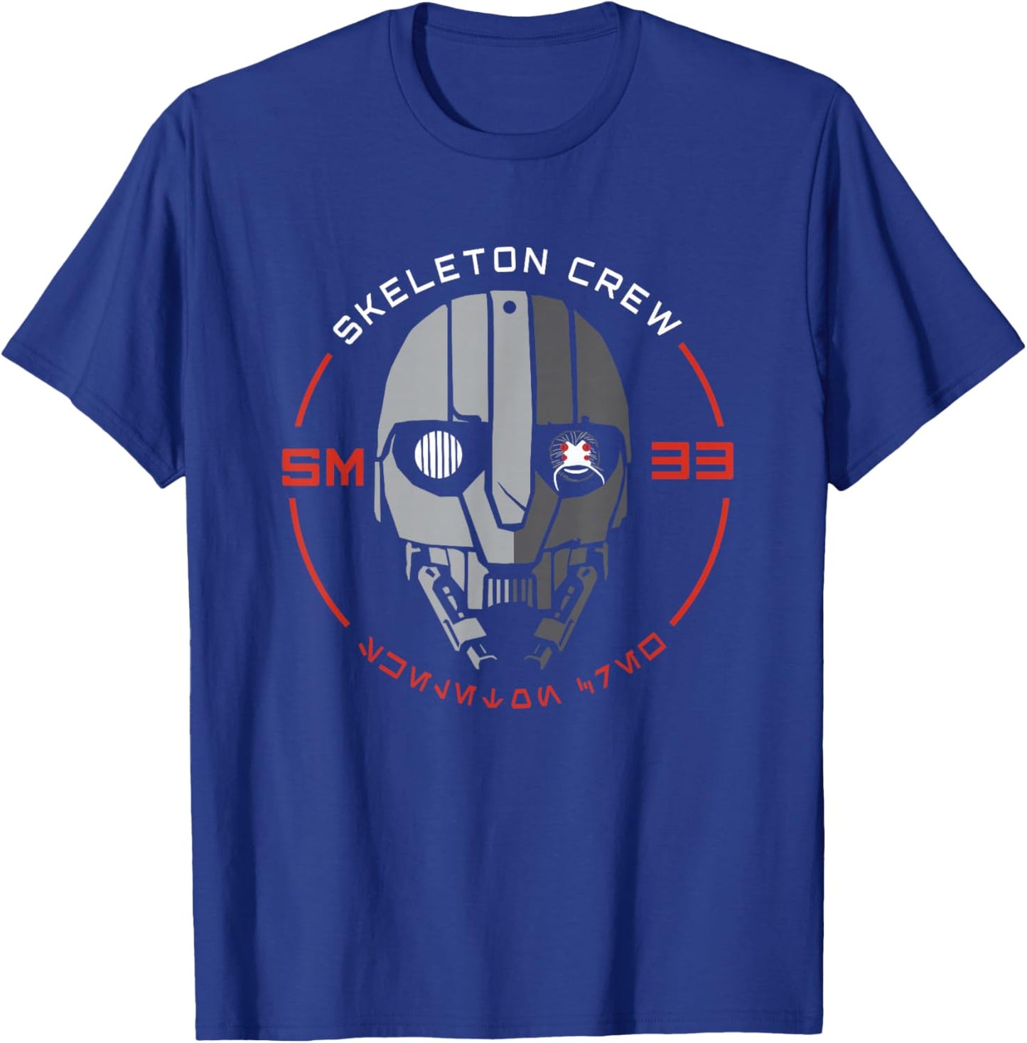 Star Wars Skeleton Crew SM-33 Intrepid Droid Center Stamp T-Shirt - T-Shirt | Royal