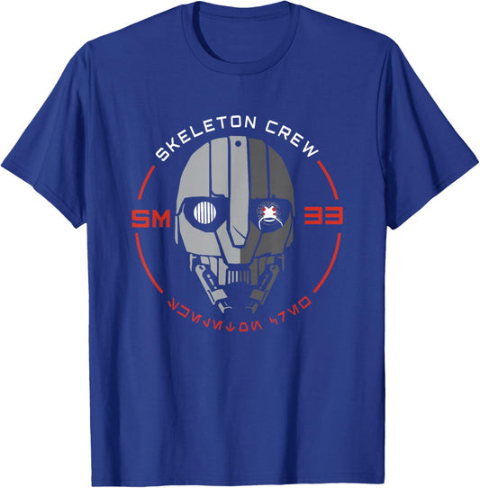 Star Wars Skeleton Crew SM-33 Intrepid Droid Center Stamp T-Shirt - T-Shirt | Royal