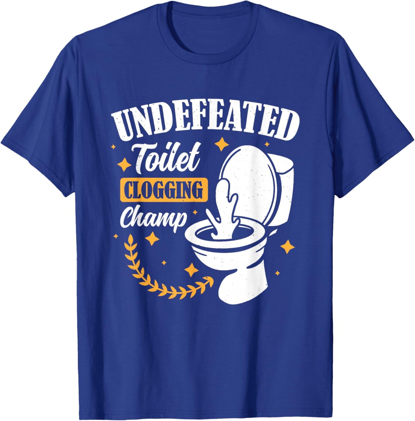 Clogged Toilet Funny Embarrassing Bathroom Adults Black Small Short Sleeve T-Shirt - T-Shirt | Royal