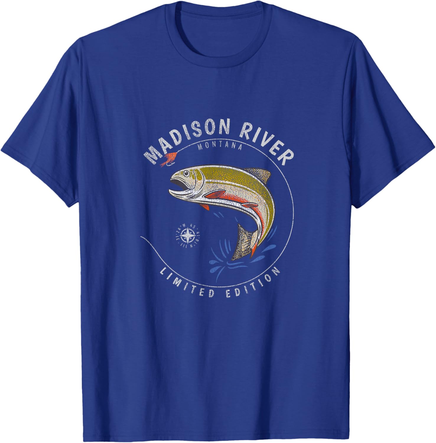 Madison River Trout Fly Fishing Souvenir Madison River T-Shirt - T-Shirt | Royal