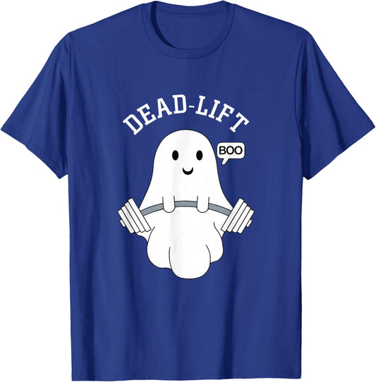 Deadlift Ghost Shirt Funny Halloween Weight Lifting Workout T-Shirt - T-Shirt | Royal