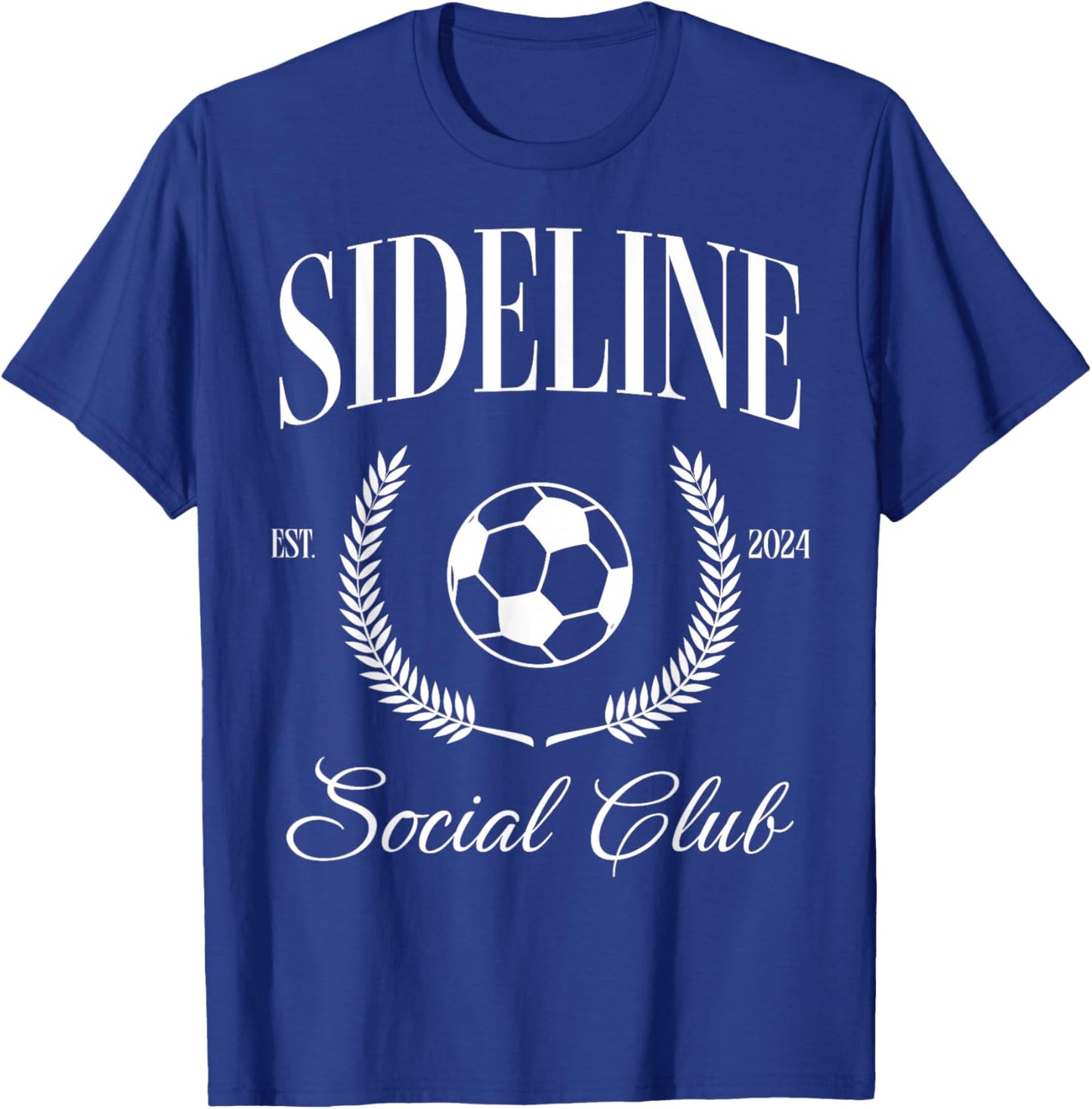 Sideline Soccer Mom Social Club Funny T-Shirt - T-Shirt | Royal