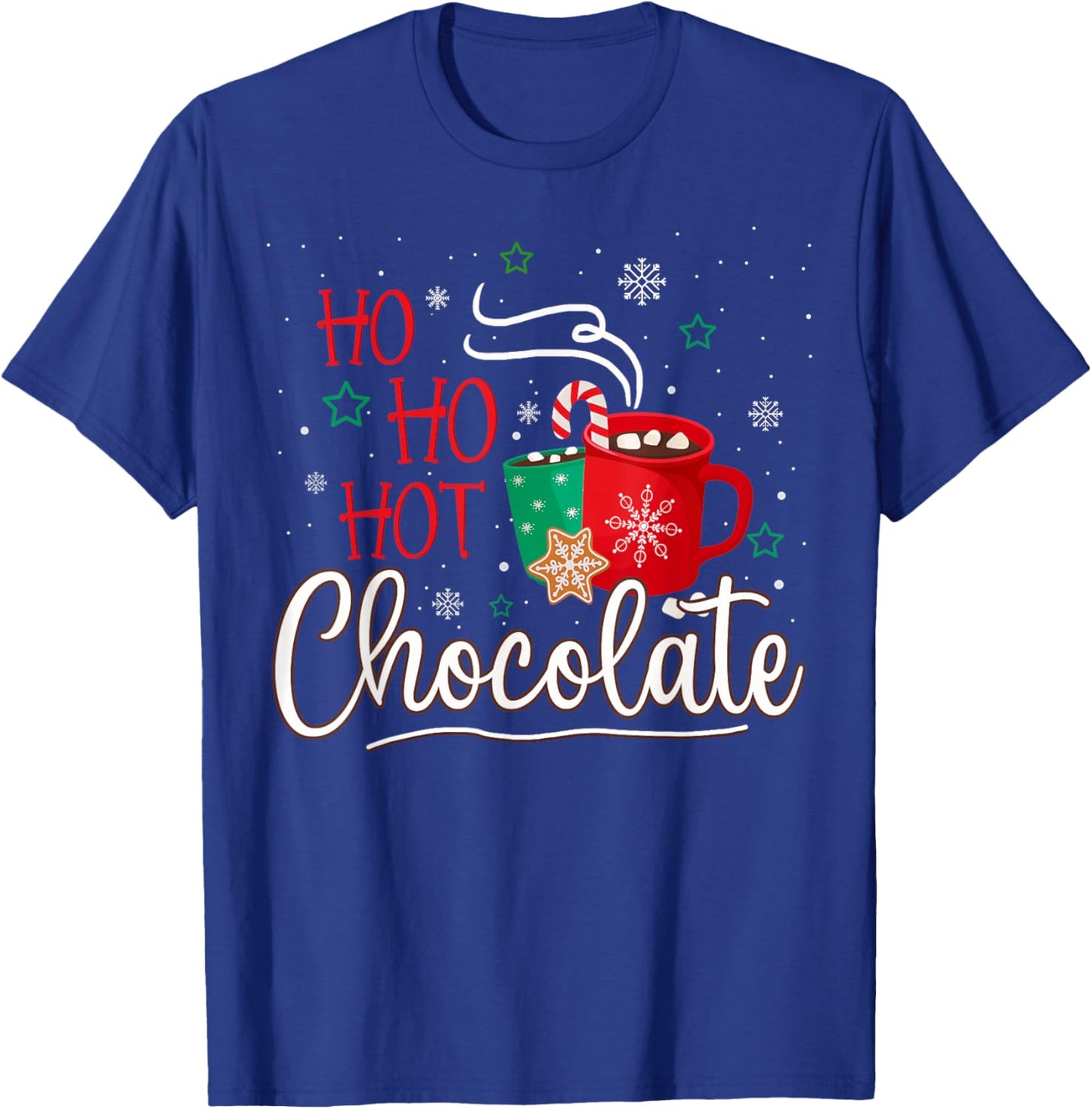 Christmas Mugs Cocoa Lover Ho Ho Hot Chocolate Ugly Sweater T-Shirt - T-Shirt | Royal