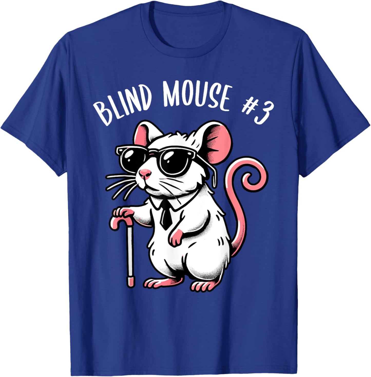 Halloween Three Blind Mice Costume Adult Kid, Blind Mouse #3 T-Shirt - T-Shirt | Royal