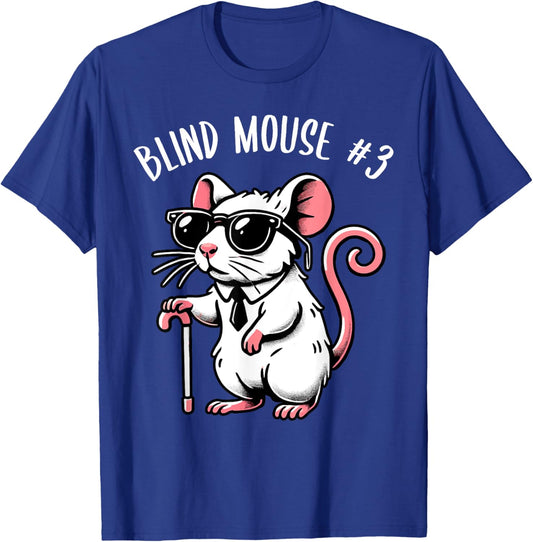 Halloween Three Blind Mice Costume Adult Kid, Blind Mouse #3 T-Shirt - T-Shirt | Royal