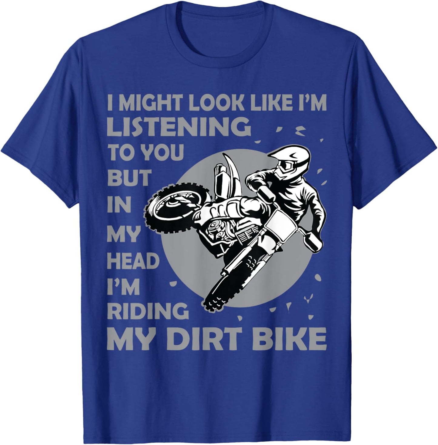 Funny Dirt Bike Art Women Motocross Dirt Bike Rider T-Shirt - T-Shirt | Royal