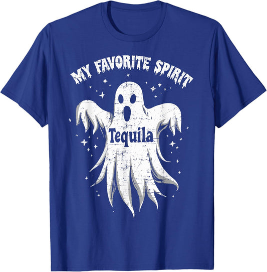 My Favorite Spirit Tequila Drinking Ghost Halloween Costume T-Shirt - T-Shirt | Royal