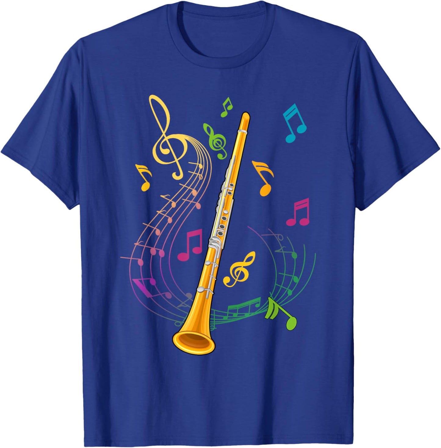 Clarinet Player Idea Musical InstrumentTreble Clef Clarinet T-Shirt - T-Shirt | Royal