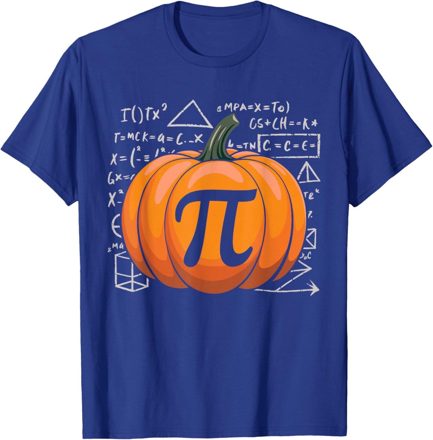 Pumpkin Pie Math Funny Thanksgiving Pi Day Math Teacher Fall T-Shirt - T-Shirt | Royal