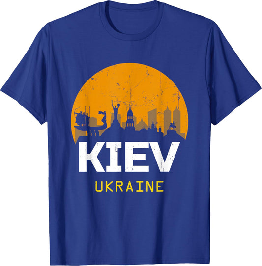 Kiev Ukraine - - Black - Small - Short Sleeve - - Classic Fit - Polyester 100% T-Shirt - T-Shirt | Royal