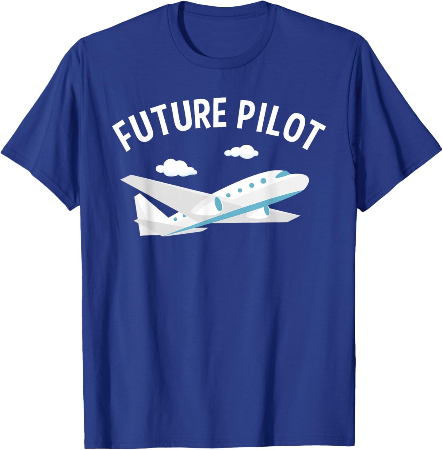 Future Pilot Art Women Kids Aviation Airplane Pilot T-Shirt - T-Shirt | Royal