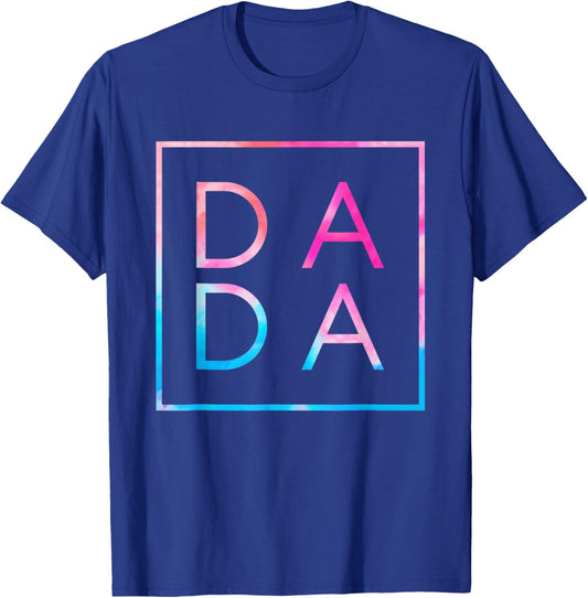 Matching Dada And Mama Family -Adults Men's Black Small Classic Tie-Dye Father's Day T-Shirt - T-Shirt | Royal