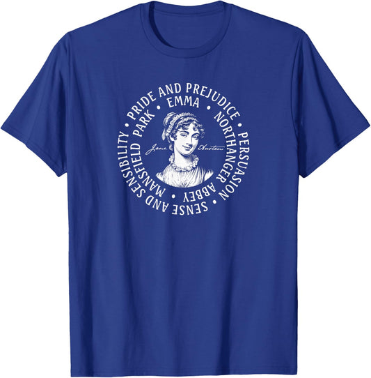 Six Novels of Jane Austen T-Shirt - T-Shirt | Royal
