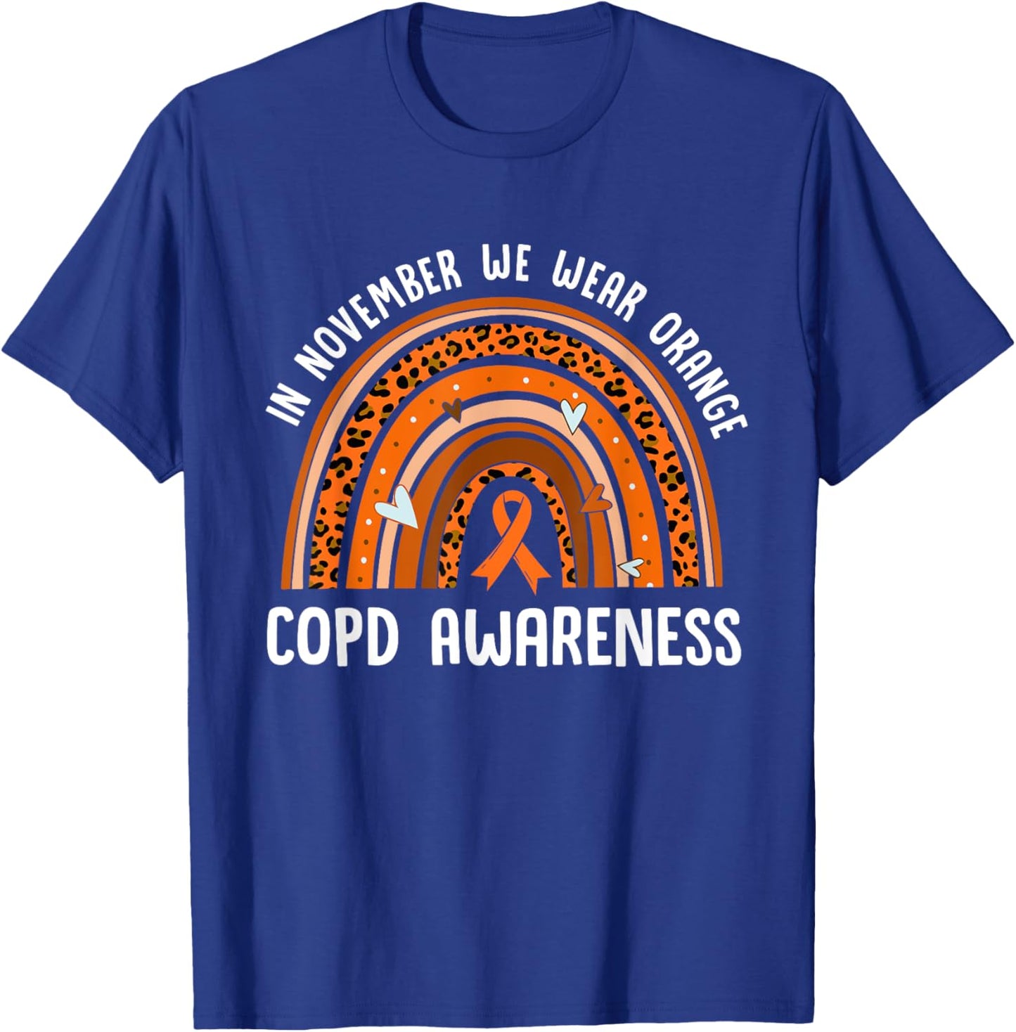 COPD Rainbow Chronic Obstructive Pulmonary Disease Awareness T-Shirt - T-Shirt | Royal