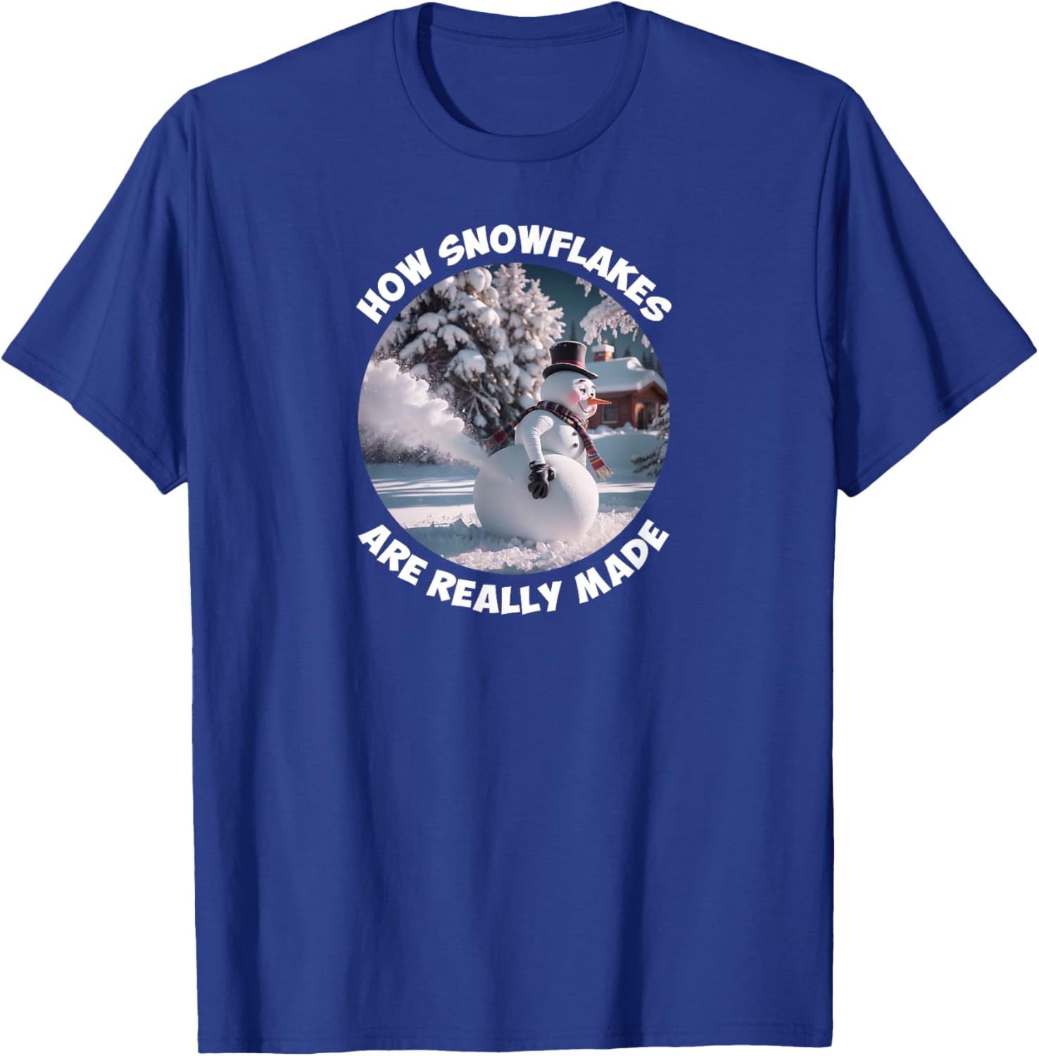 Funny Cute How Snowflakes Are Really Made Christmas Costume T-Shirt - T-Shirt | Royal